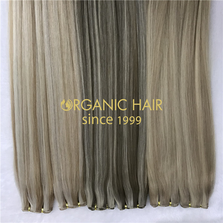 Cuticle intact hand-tied extensions wholesale H327